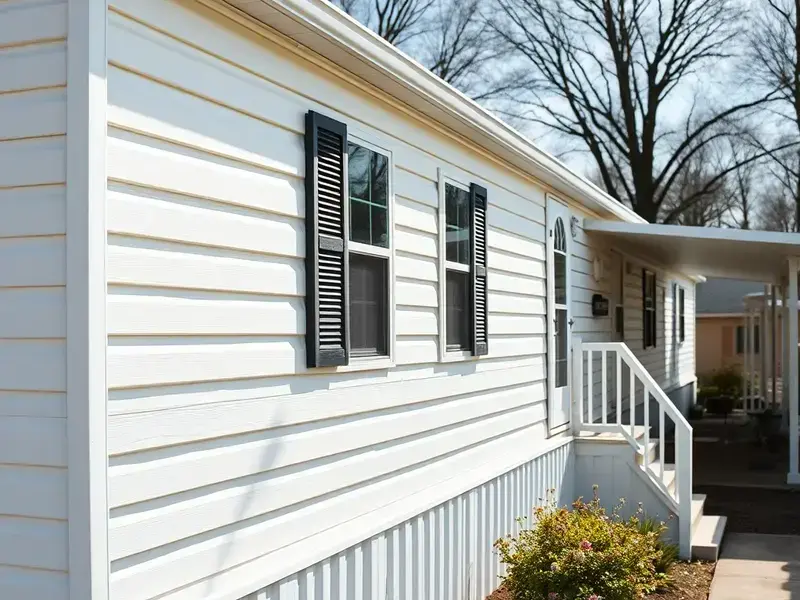 White vinyl siding installation